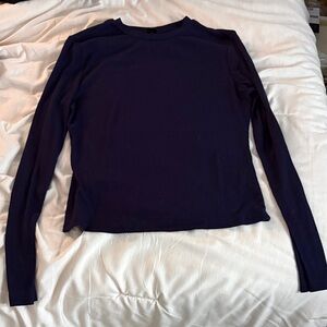 SHEIN Deep Blue Long Sleeve Top